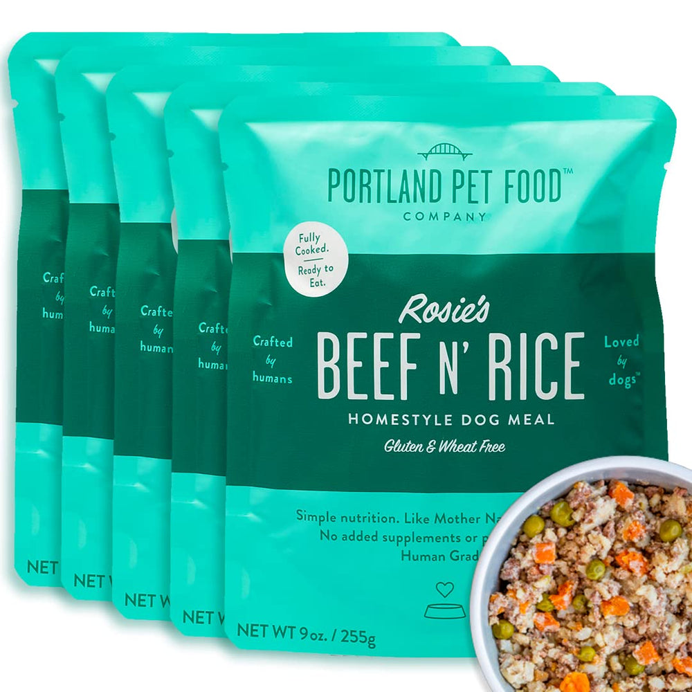 Rosie’s Beef N' Rice – Poche ouverture: repas rapide et appétissant pour chiens exigeants.