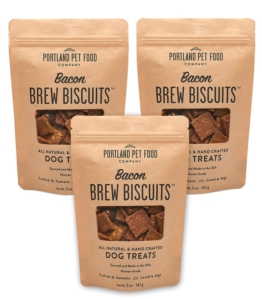 Biscuit Brew Bacon de Crafted by Humans, emballage pratique prêt à partager lors d'une promenade