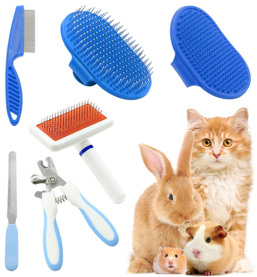 Crafterlife kit toilettage pour petits animaux – brosse slicker démêle en douceur