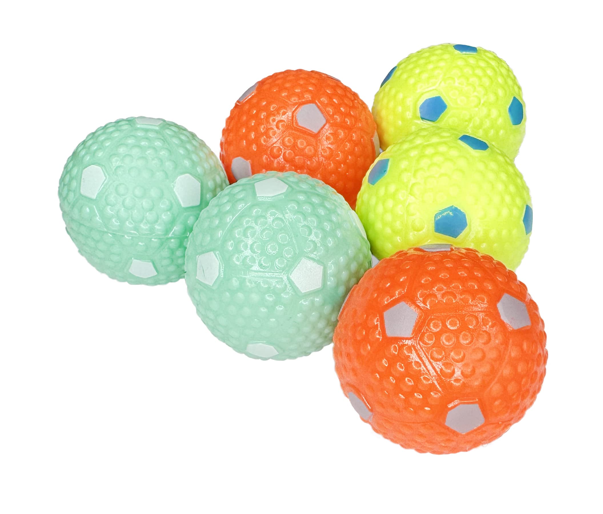 Ensemble de 6 balles latex Crafts Central, idéal pour chiens petits et moyens.