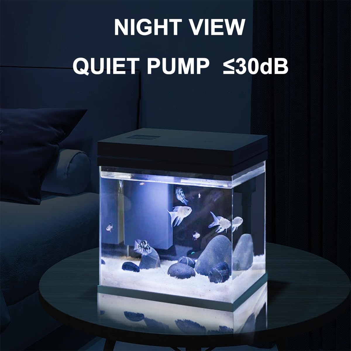 Craftsboys nano-aquarium 2,5 Gal – lampe LED: éclairage uniforme des poissons