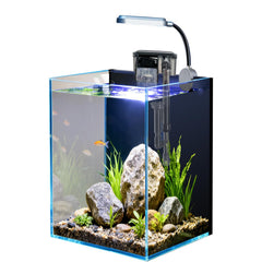 Craftsboys aquarium nano 1,5 gallon - vue avant, idéal pour débuter l'aquascaping et observer les poissons.