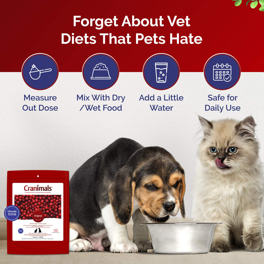 Cranimals: complément naturel pour chiens et chats, formulation unique.