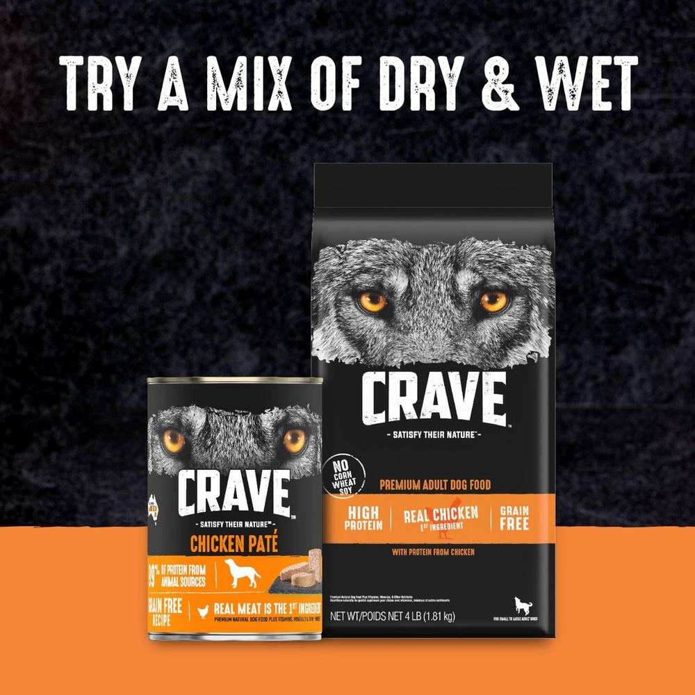 Emballage pratique CRAVE 4 lb facilitant le rangement.