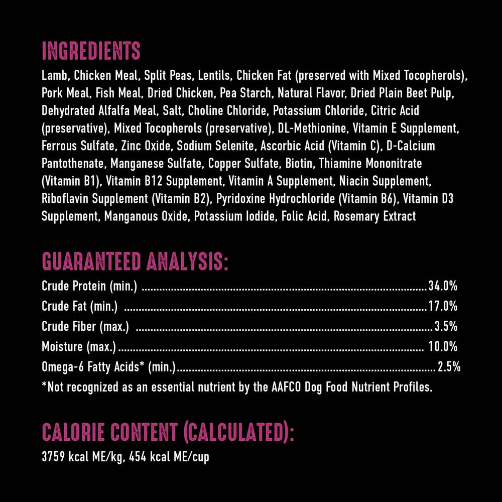 Ingrédients de qualité CRAVE sans poulet par produit secondaire