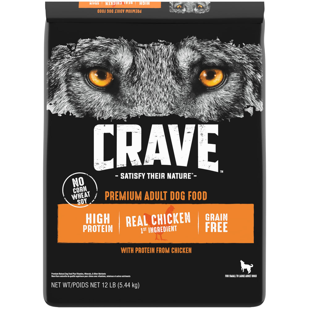 CRAVE sac 12 lb protéine boeuf pour chien adulte