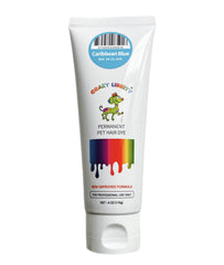 Gel colorant professionnel Crazy Liberty pour animaux bleu caraibe, application précise.