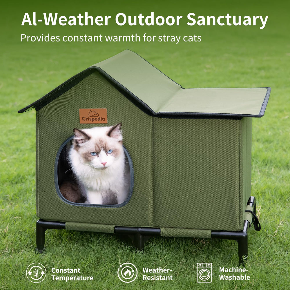 Crispedia base elevee chat exterieure: meilleure isolation et protection contre l'humidité.