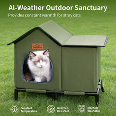 Crispedia base elevee chat exterieure: meilleure isolation et protection contre l'humidité.