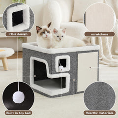 Crispedia cachette chat balle peluche suspendue pour stimulation ludique.