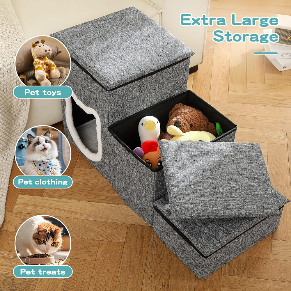 Crispedia Escalier Avec Rangements Doubles Organisation pratique pour snacks et jouets