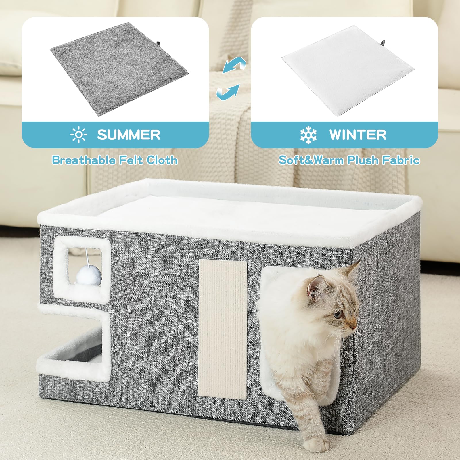 Crispedia grattoir sisal balle peluche: divertissement et protection des meubles.