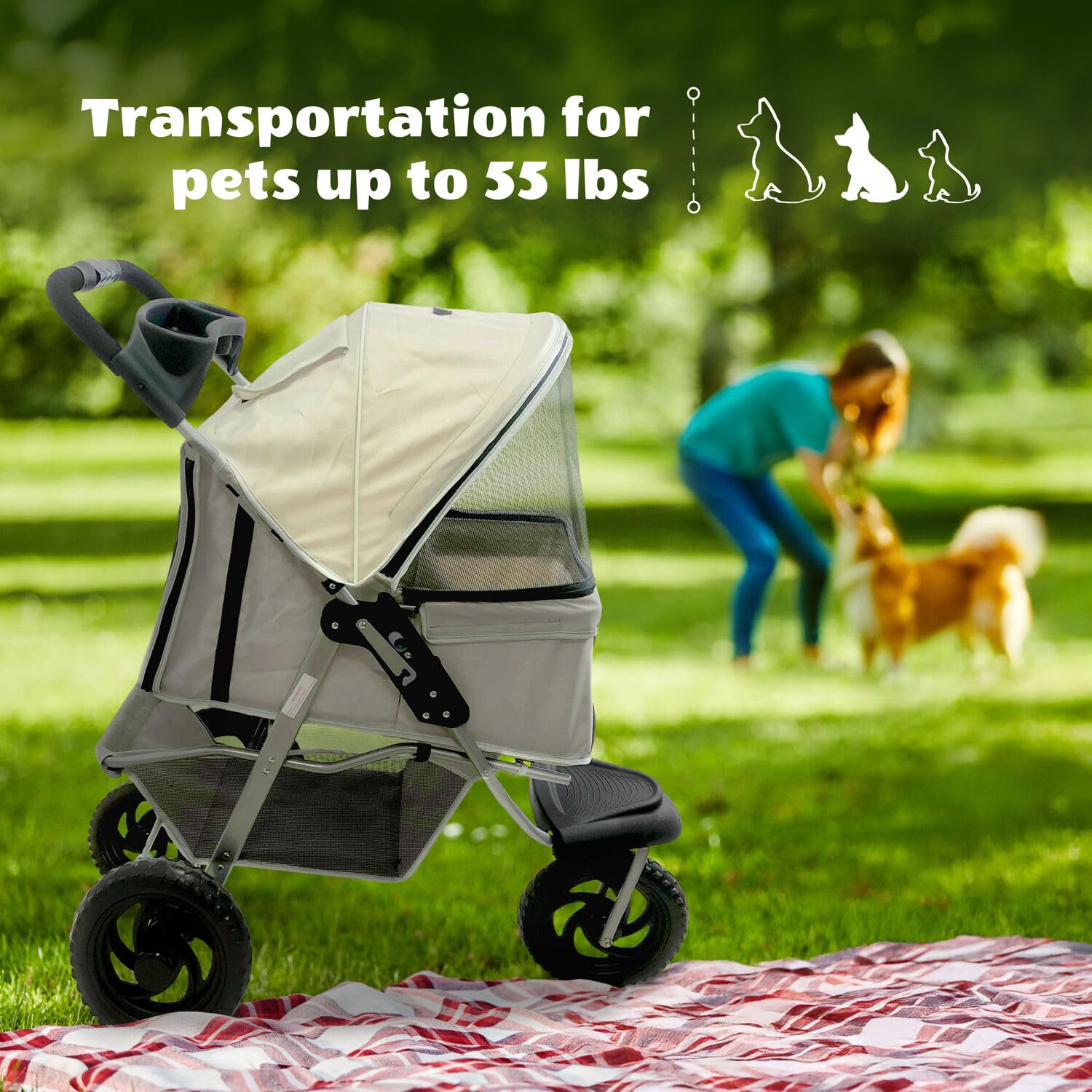 CRITTER SITTERS: Ouverture avant zippée pour installer facilement votre animal.