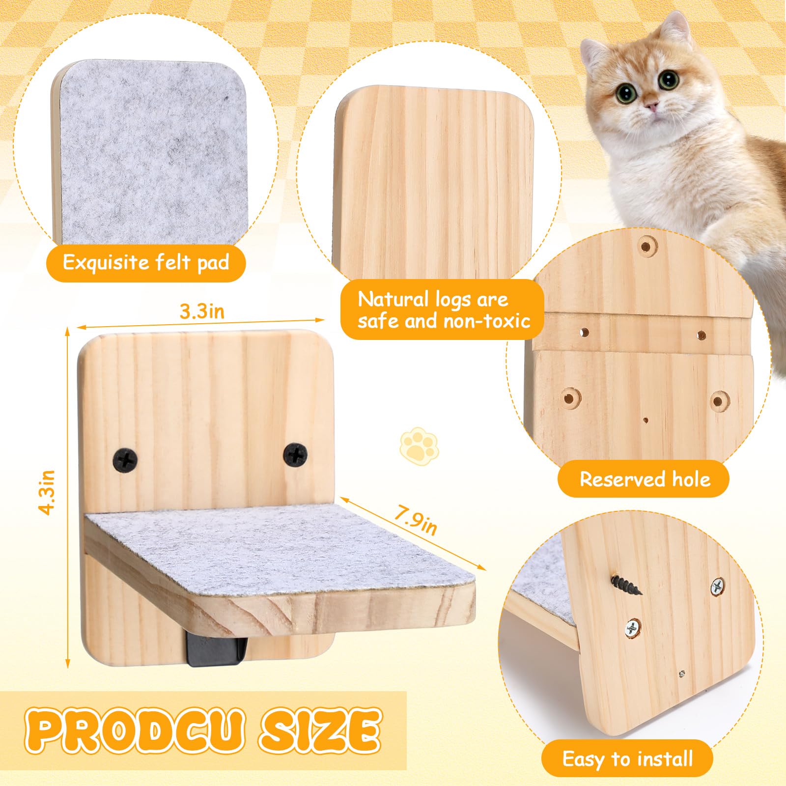CroBlissful: perchoir mural pour chat, installation facile et espace de repos.
