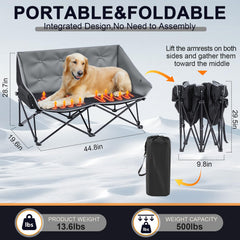 Zone de chauffage à la base de la chaise pour chien, chaleur réglable.