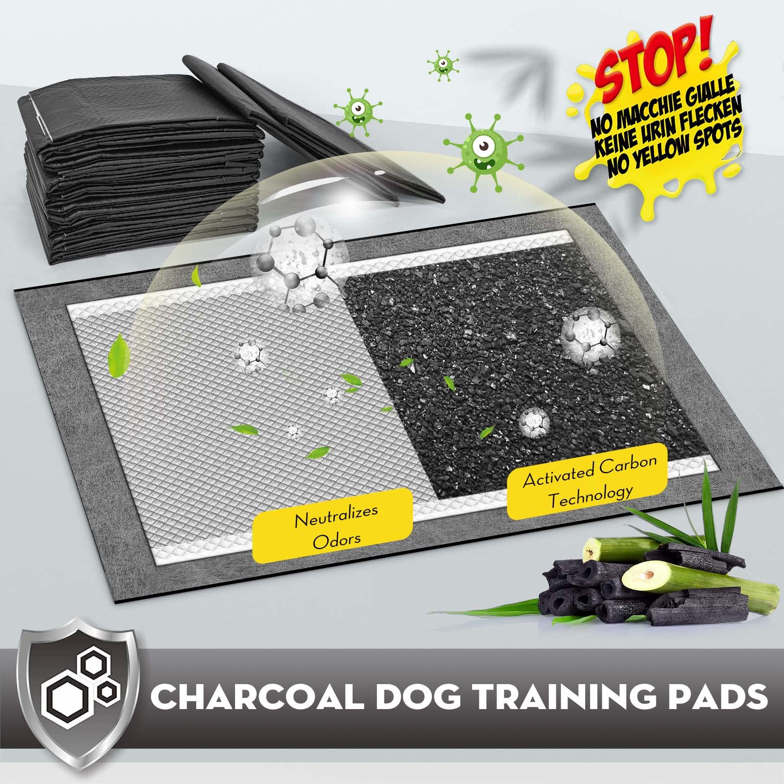 Croci Charcoal Puppy Pad - contrôle des odeurs pour un intérieur frais.