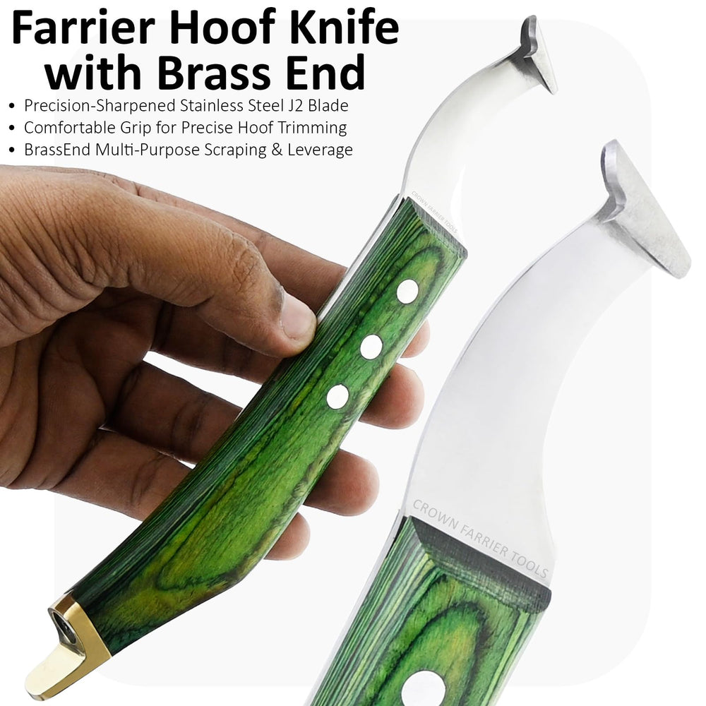 Crown Farrier Tools lame-j2-acier-inoxydable : coupe nette et durabilité quotidienne.