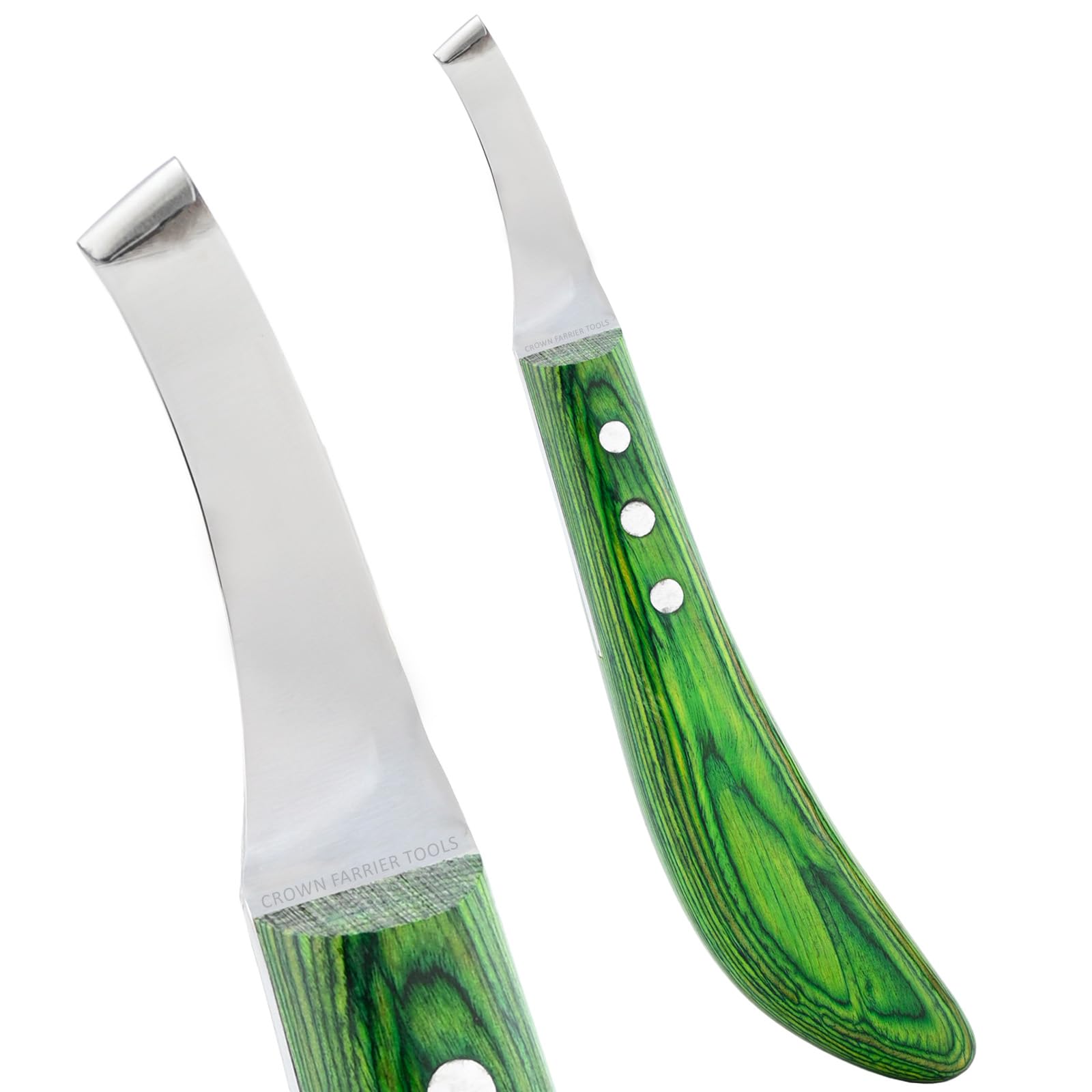 Lame J2 inox affûtée, coupes nettes et durables avec Crown Farrier Tools.