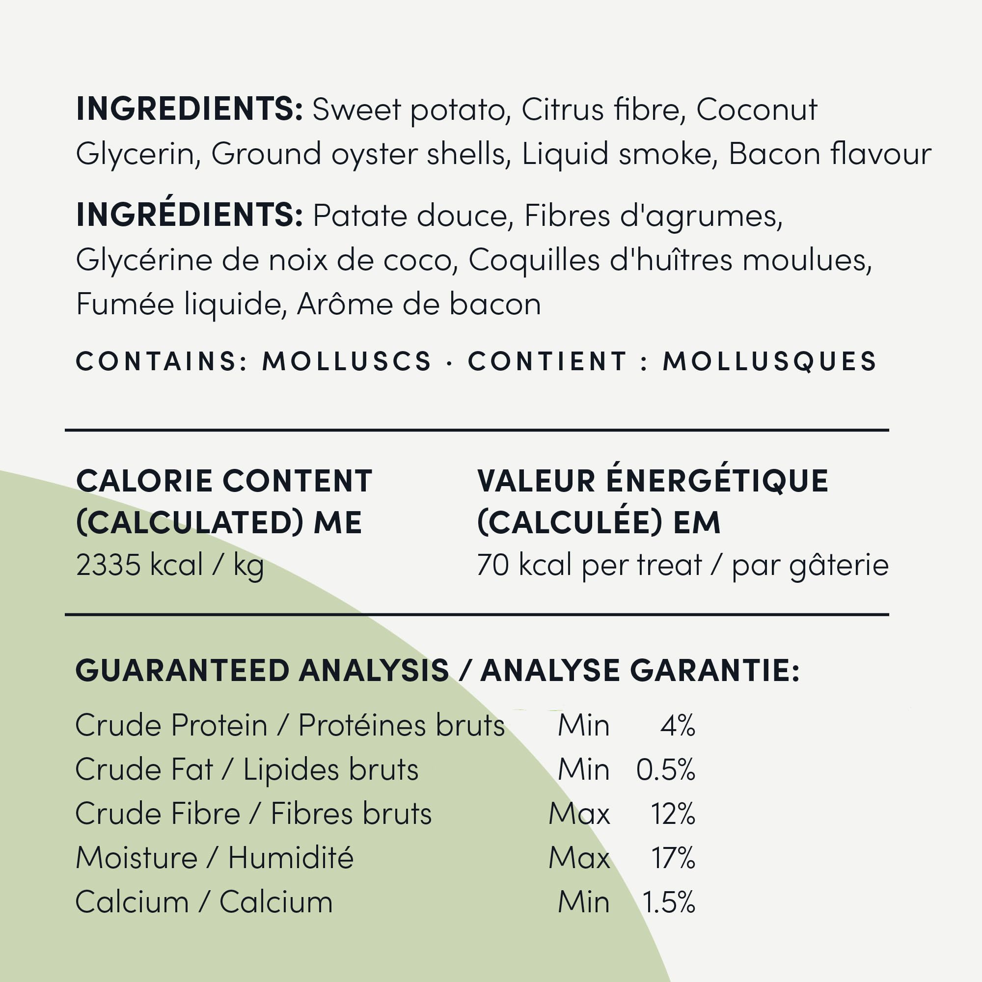 Détail croquant Crumps’ Naturals Bacon Dental, saveur bacon et simplicité.