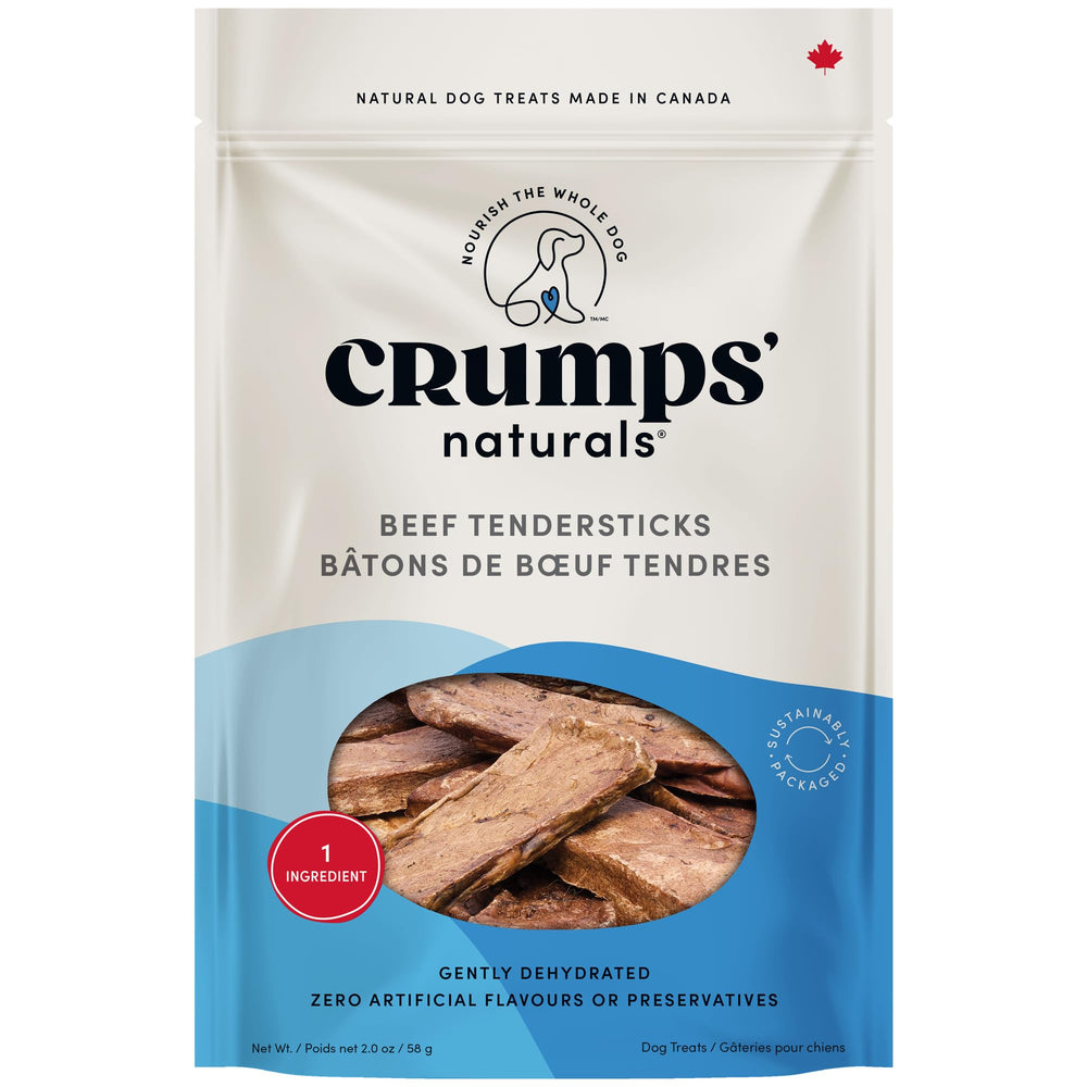 Crumps’ Naturals Beef Tendersticks emballage, pratique et facile à ranger.