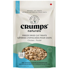 Crumps’ Naturals: friandises chat poulet lyophilisées, sachet pratique pour récompense.