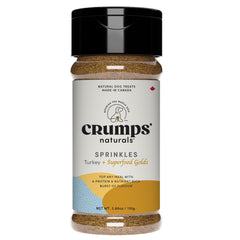 Crumps’ Naturals Dinde Poudres Dorées Bouteille : garniture protéinée pour des repas plus savoureux
