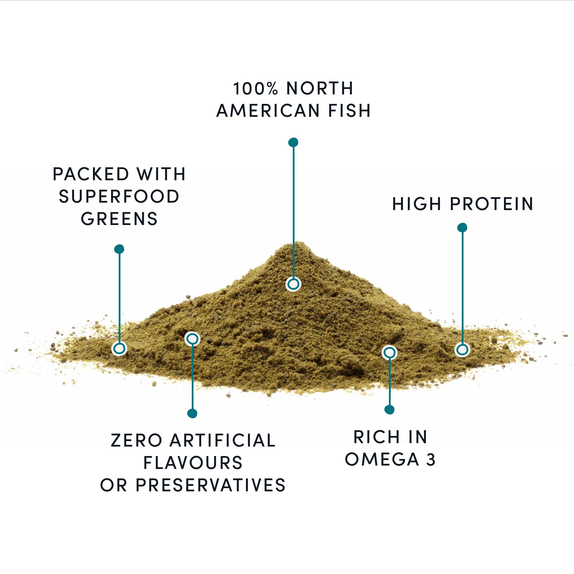 Crumps' Naturals, super-aliments et poisson comme topping léger.
