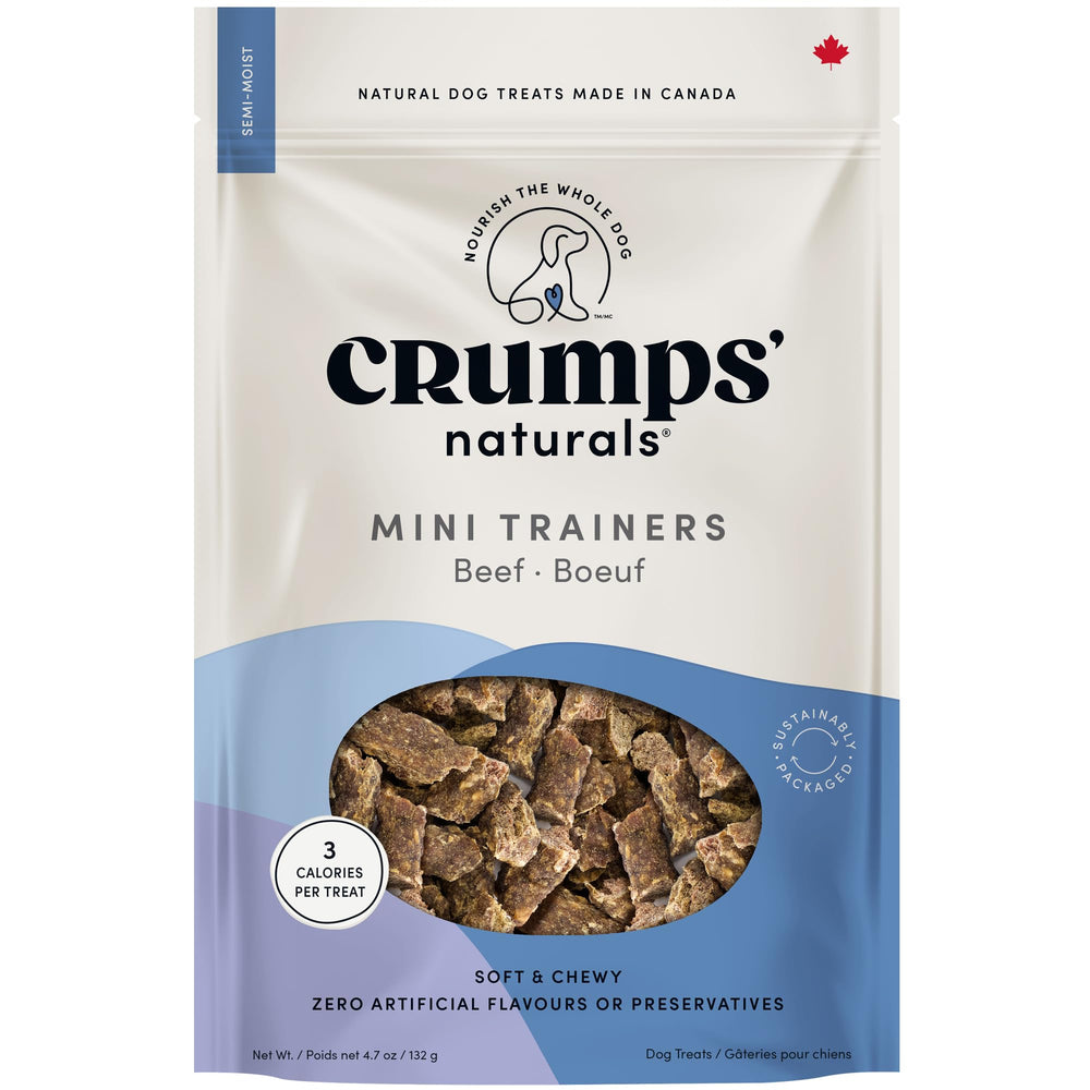 Crumps’ Naturals Mini Trainers boeuf semi-mou, friandise idéale pour l'entraînement.