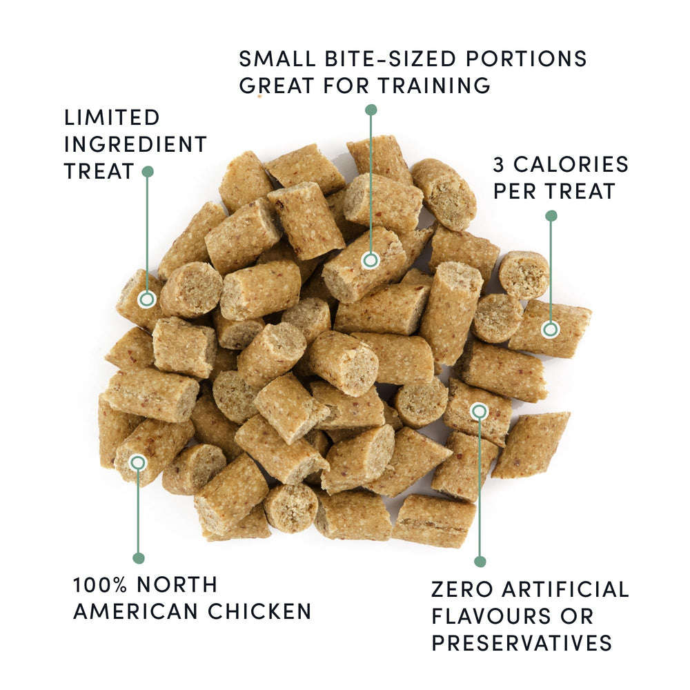 Crumps' Naturals produites au Canada, friandises naturelles au poulet.