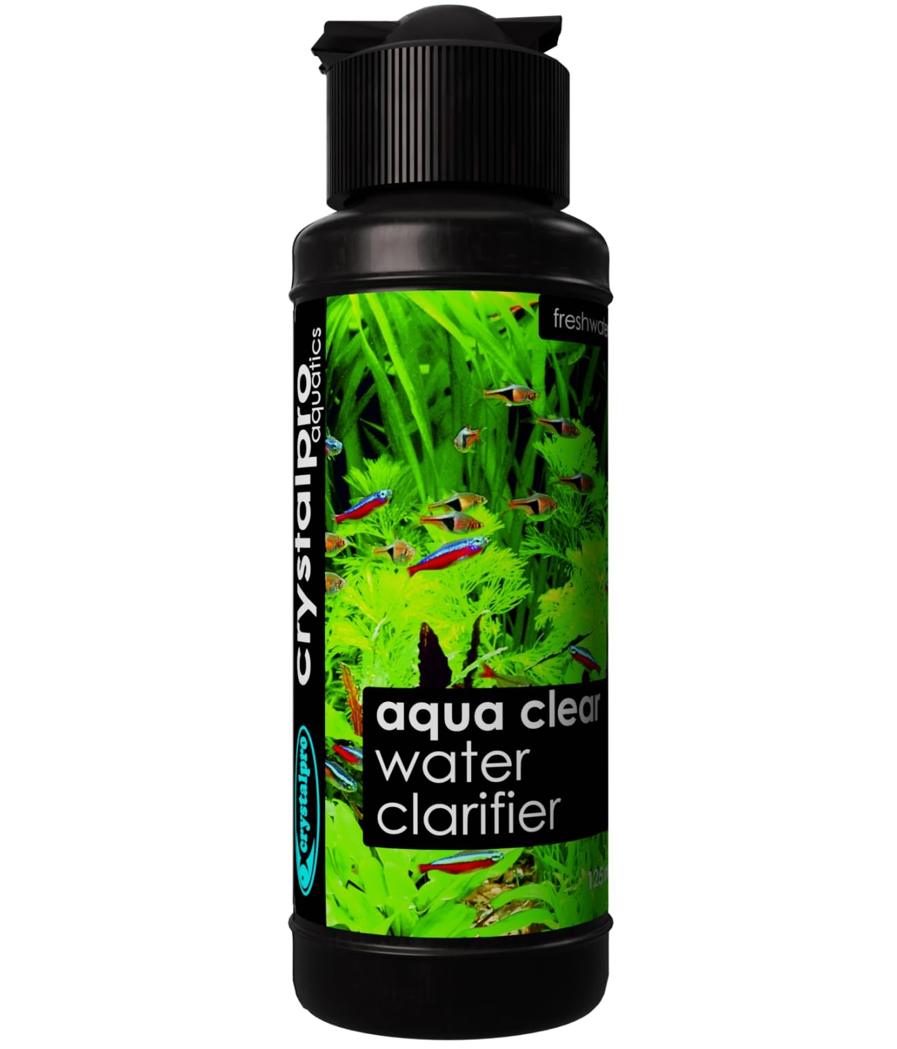 Crystalpro Aqua Clear bouteille clarifiant l’eau douce pour une filtration plus nette.