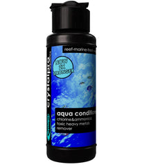 Crystalpro Aqua Conditioner, bouteille avec compte-gouttes pour dosage précis et sûr.