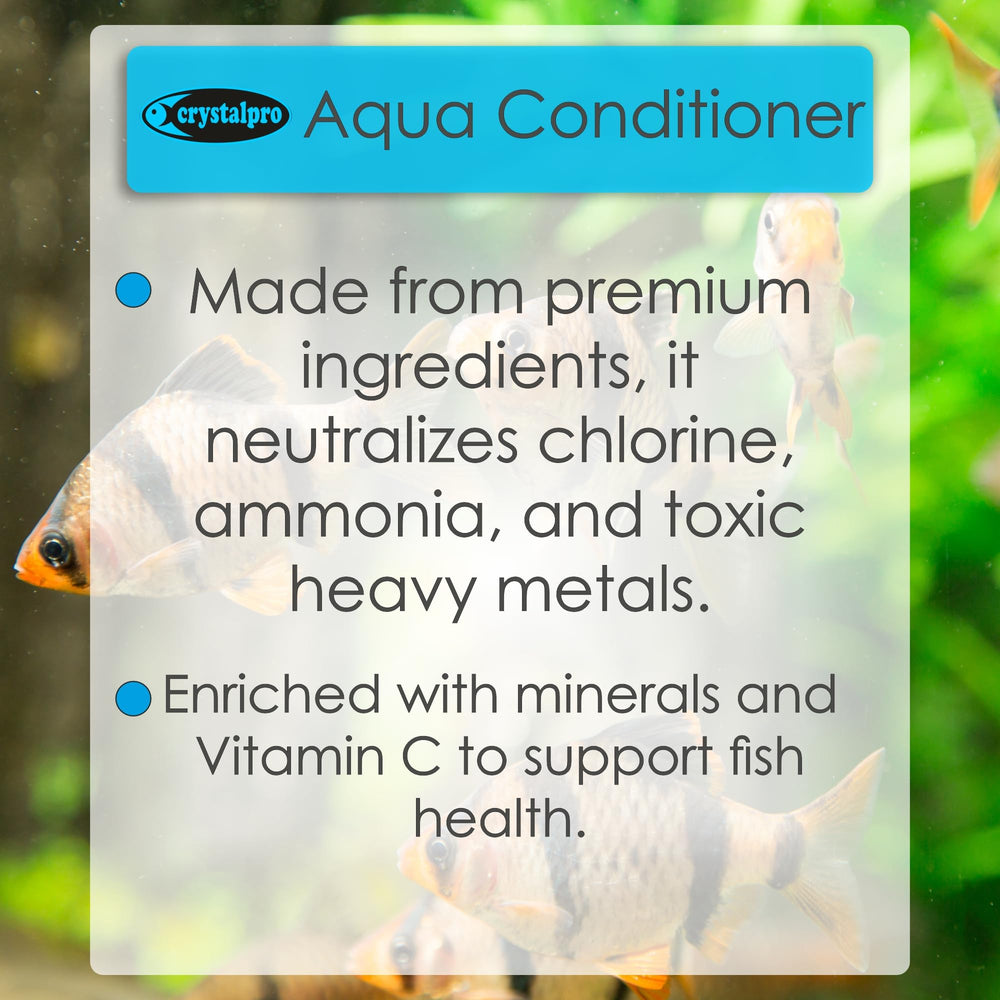 Capuchon doseur Crystalpro Aqua Conditioner évitant les débordements.