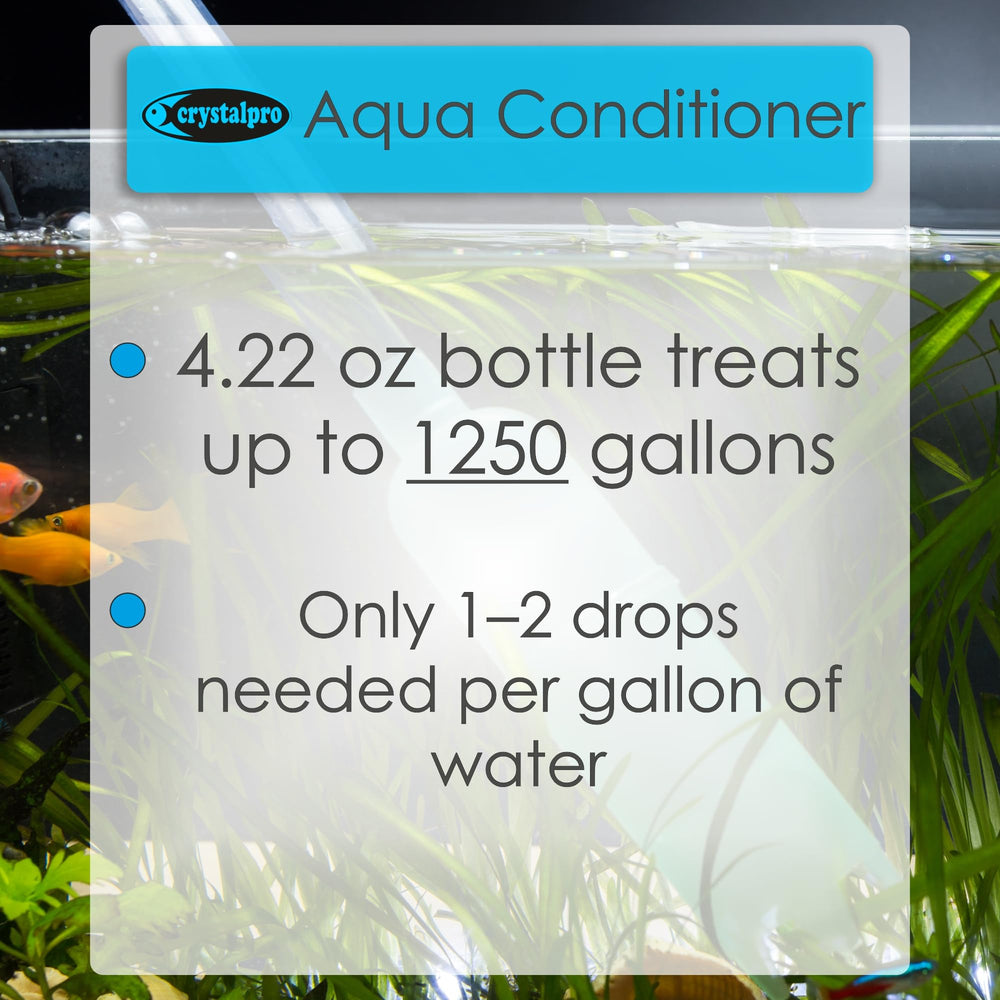 Compte-gouttes Crystalpro Aqua Conditioner facilitant le dosage.