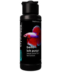 Crystalpro Betta Ich Purgo, bouteille-125ml, prête à traiter les points blancs chez les Betta.