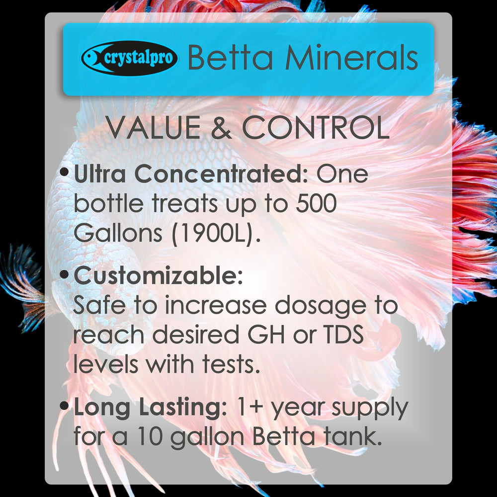Cap doseur Crystalpro Betta Minerals simplifie l’ajout de minéraux.