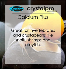 Crystalpro Calcium Plus, aquarium marin illustre une solution ionique concentrée.