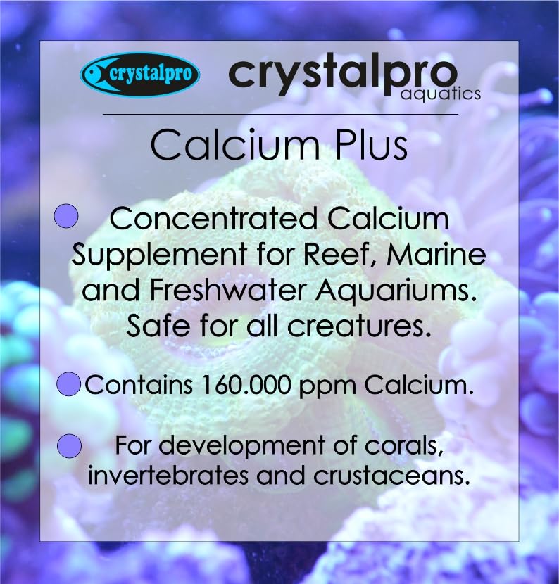 Crystalpro Calcium Plus, etiquette-label affiche les informations et le dosage.