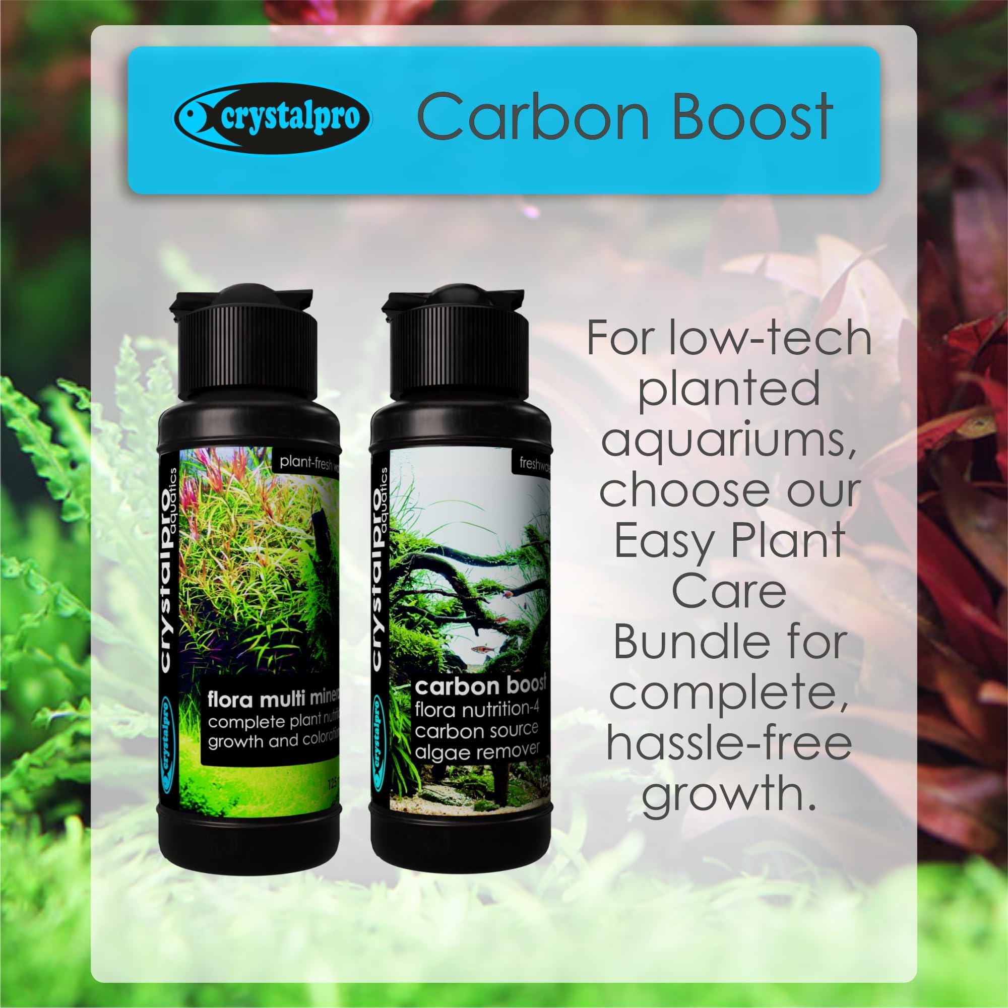 Intégration de Crystalpro Carbon Boost dans la Flora Nutrition Series pour consommation équilibrée.