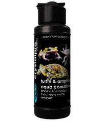 Conditionneur Crystalpro pour tortues et amphibiens — bouteille prête à neutraliser le chlore.