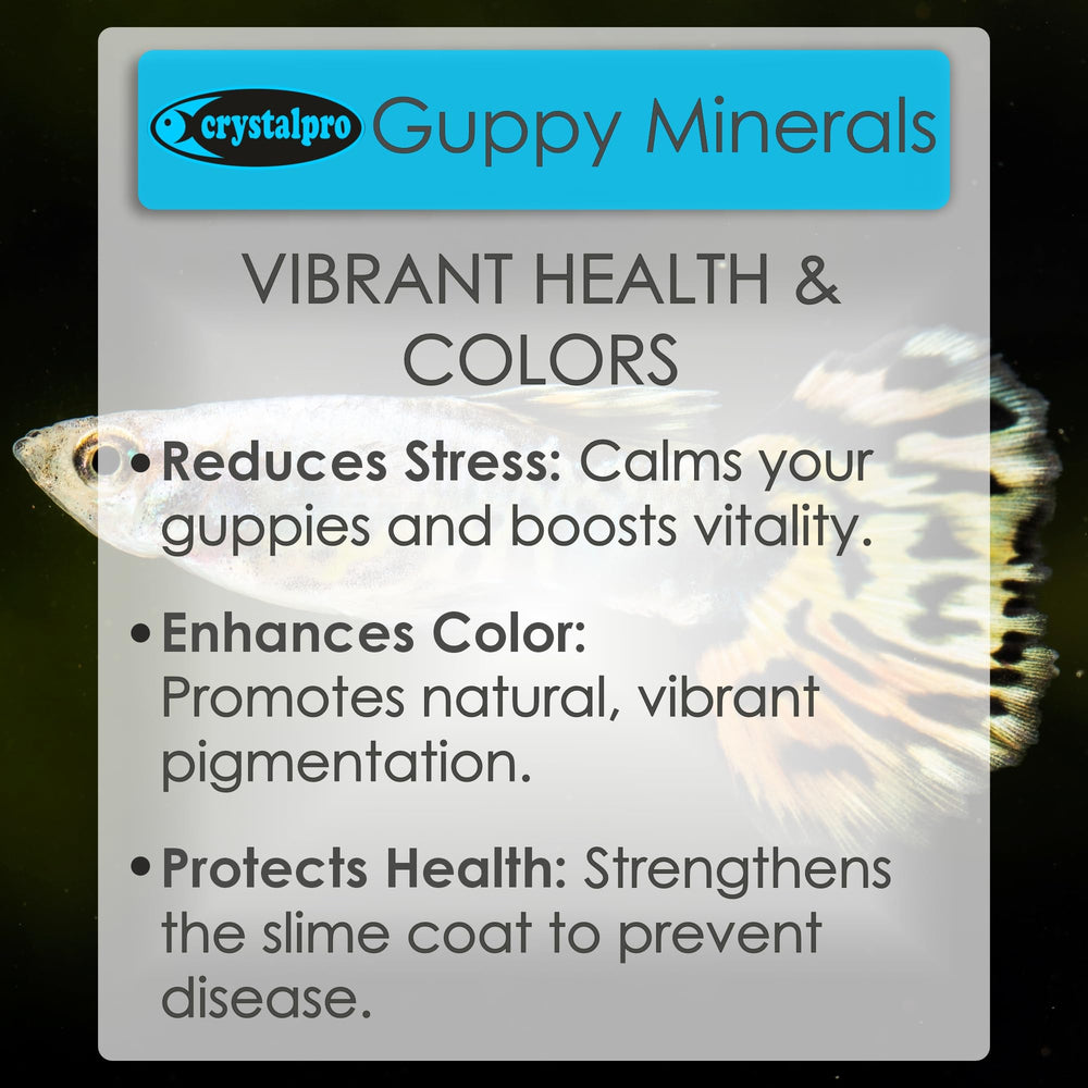 Crystalpro Guppy Minerals, ajout minéraux pour équilibre de l'eau.