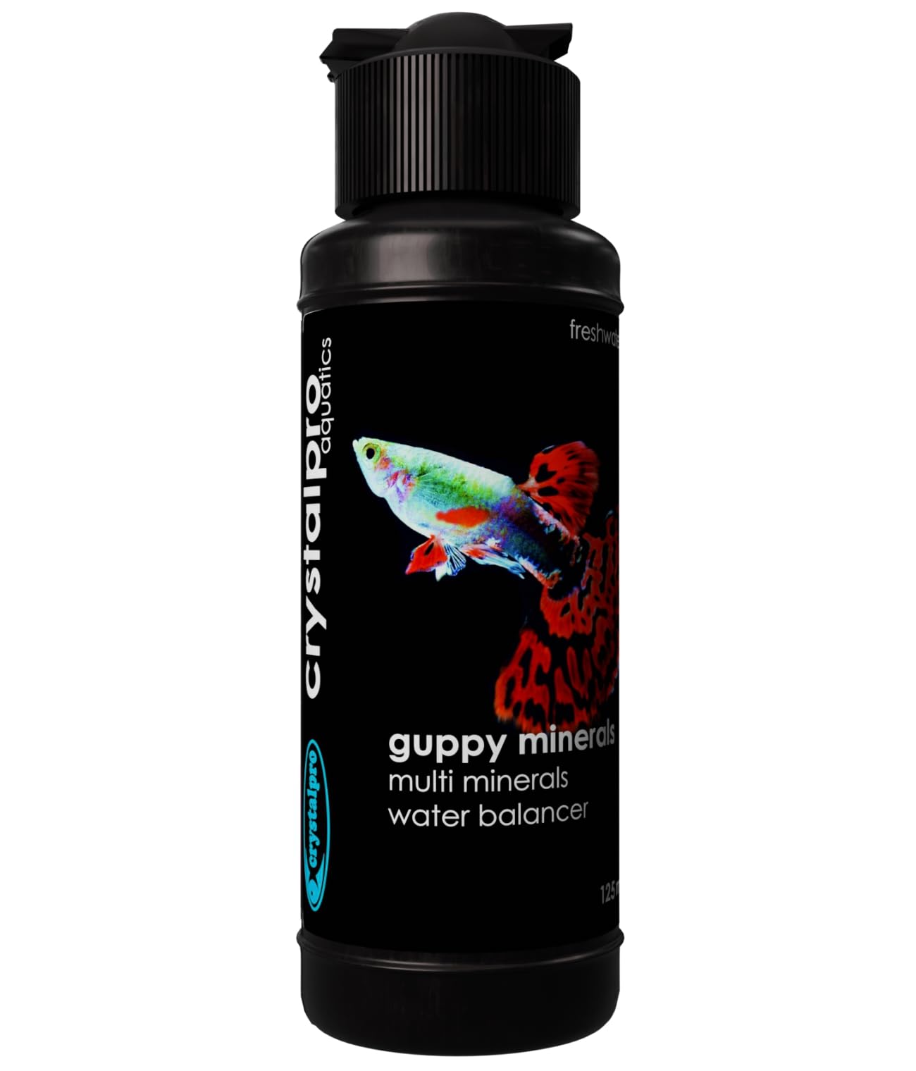 Crystalpro Guppy Minerals, flacon gouttes pour dosage précis des minéraux.
