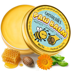 Crystaltails baume patte chien appliqué pour nourrir et protéger la peau sensible.