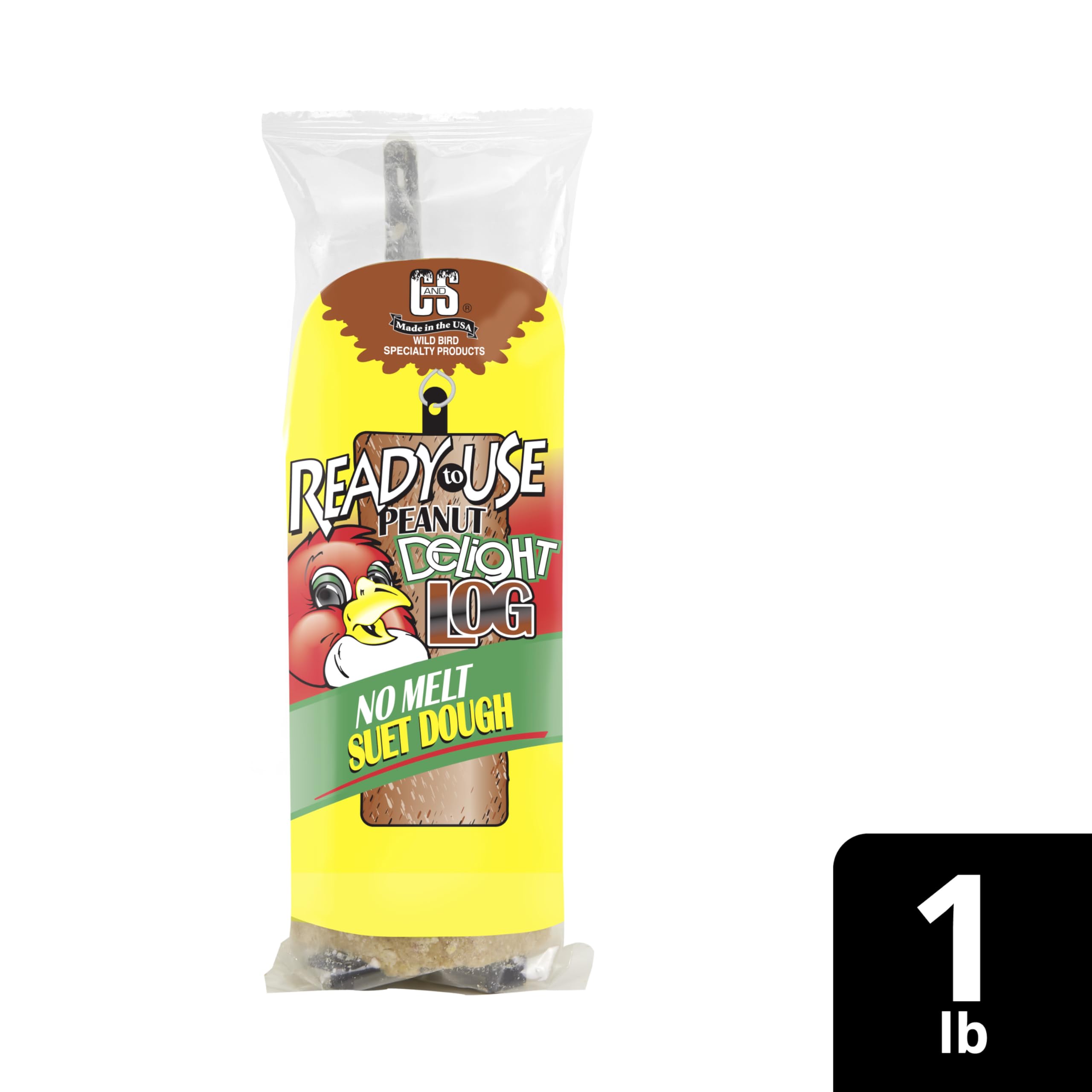 C&S Peanut Delight No Melt Suet Dough Log convient à plusieurs espèces