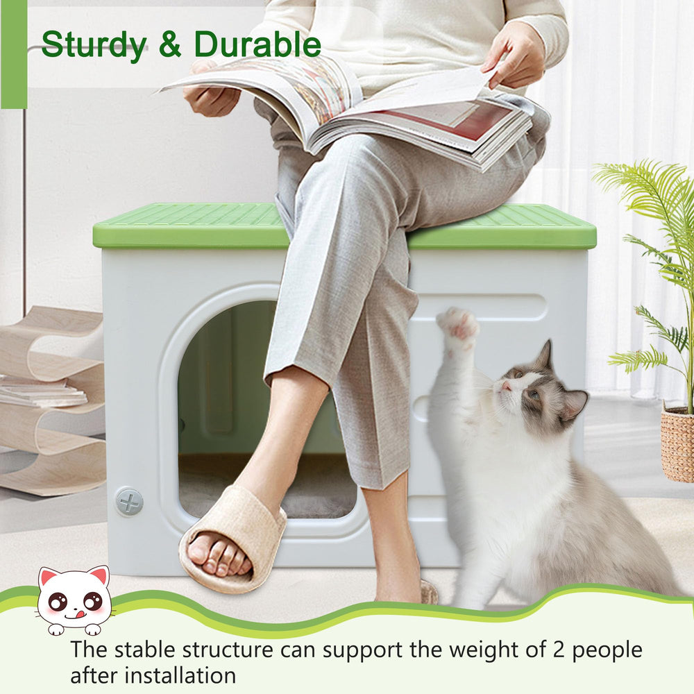 CSQOO cabane-chat-extérieure-intérieure: usage polyvalent intérieur et extérieur.