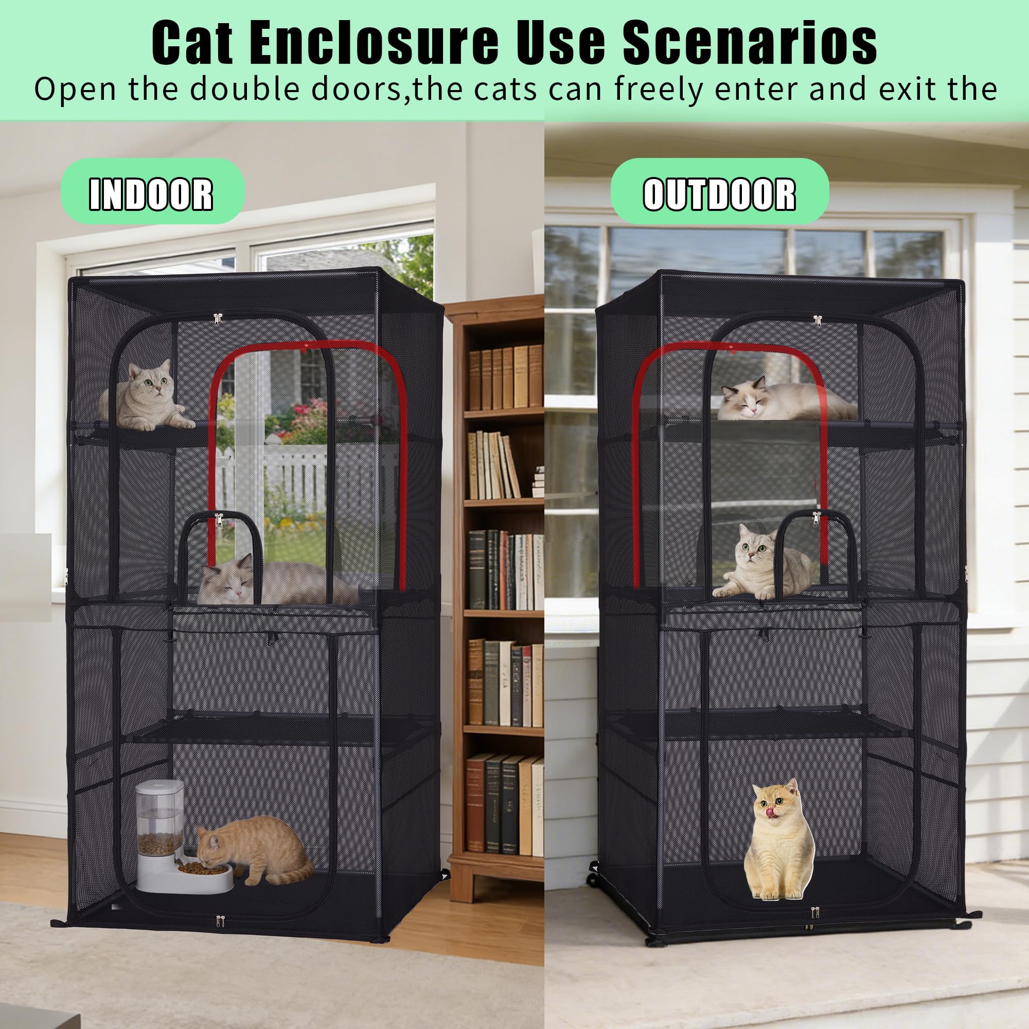 CSQOO Catio Maillage Renforcé protège tout en permettant une vue lumineuse.