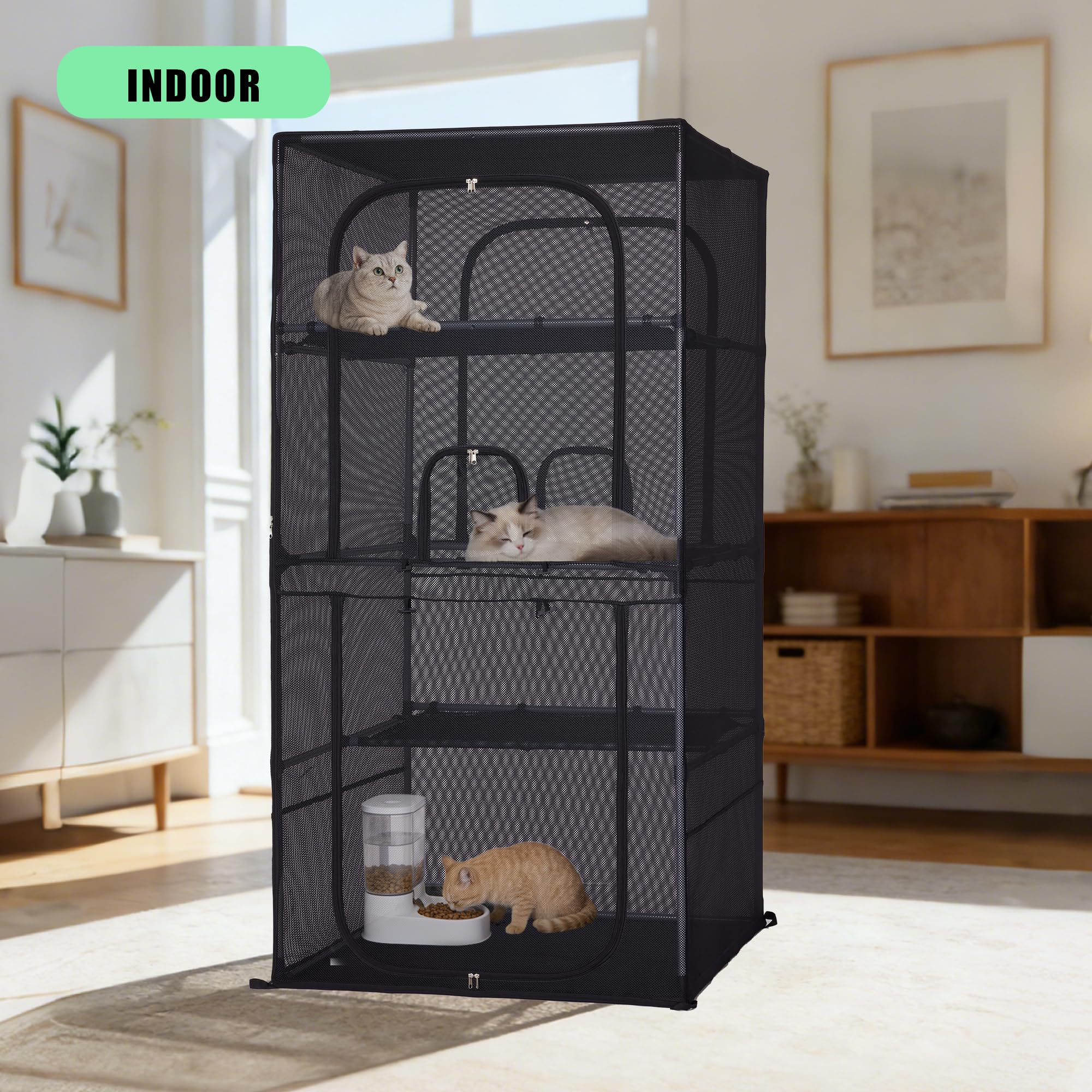 CSQOO Catio Portes Haut Bas offre flexibilité d’accès.