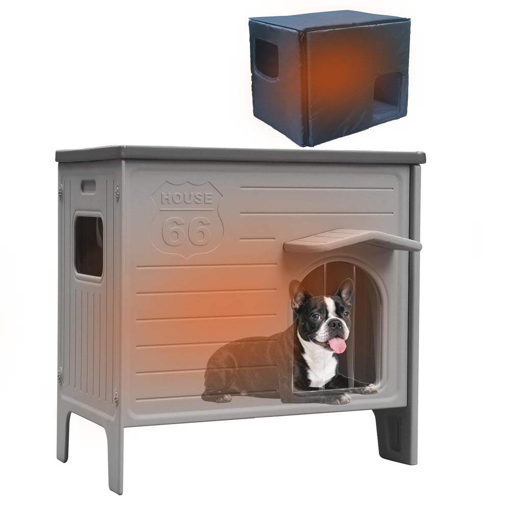 CSQOO maison chien plastique exterieur avec isolation efficace pour l'hiver