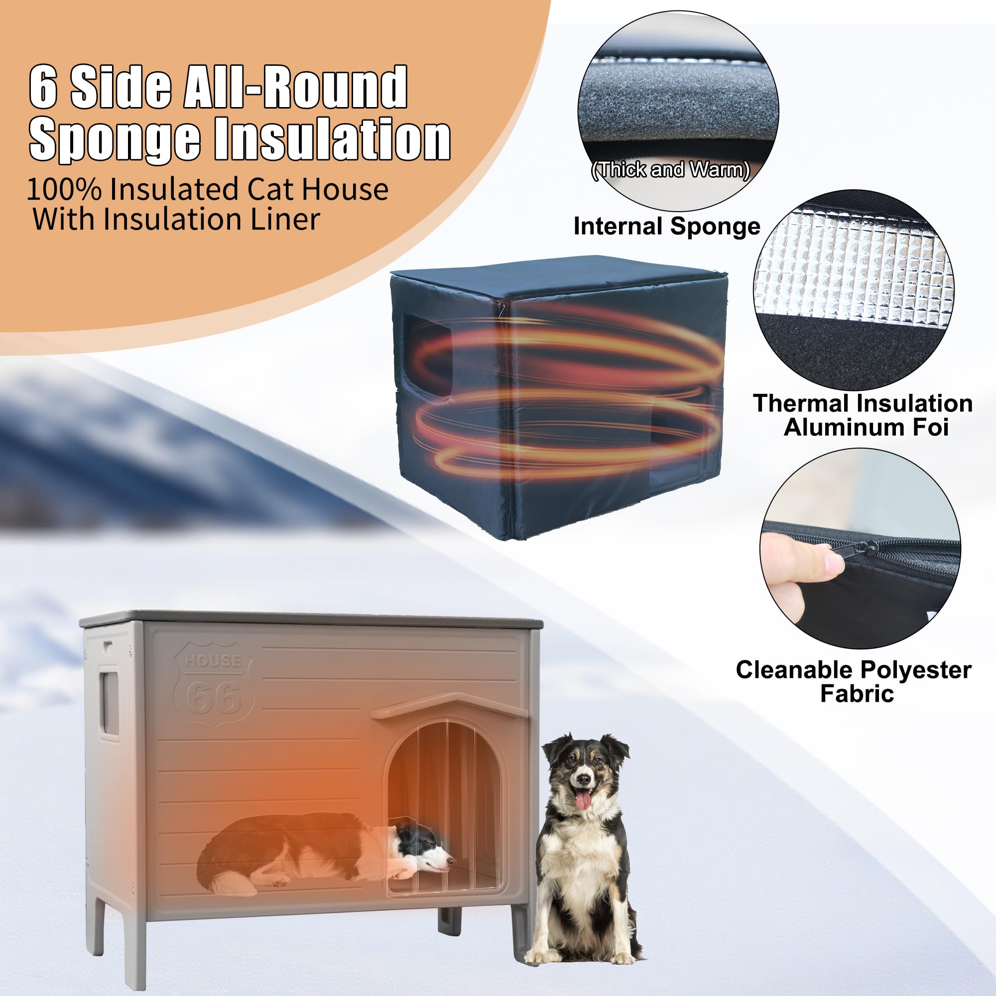 CSQOO fenetre latérale pour ventilation et surveillance du chien