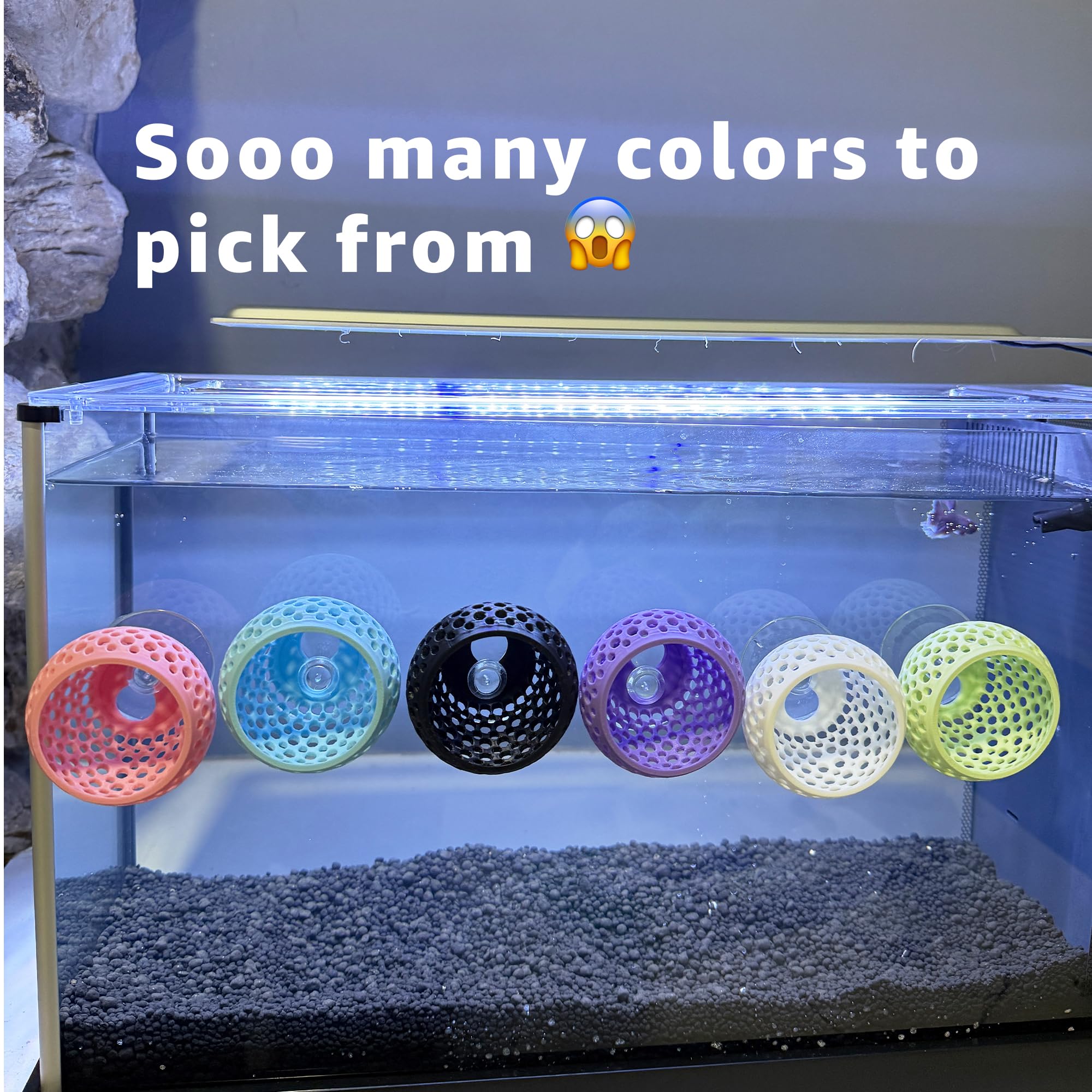 CTWPets Betta Bulb Hide 2.0 — refuge pour Betta et petits poissons avec ventouse.
