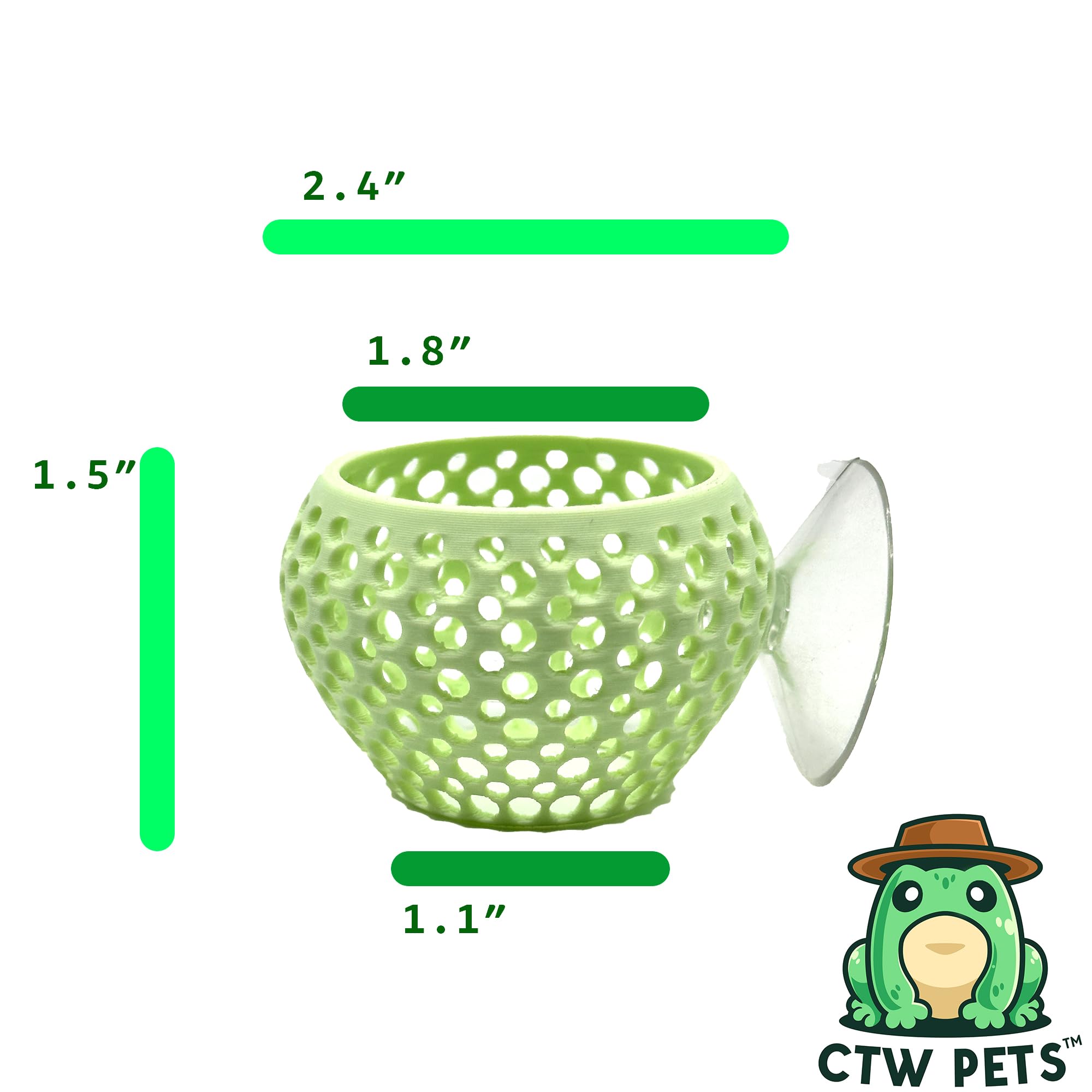 CTWPets Betta Bulb Hide avec ventouse, fixation sur paroi en verre